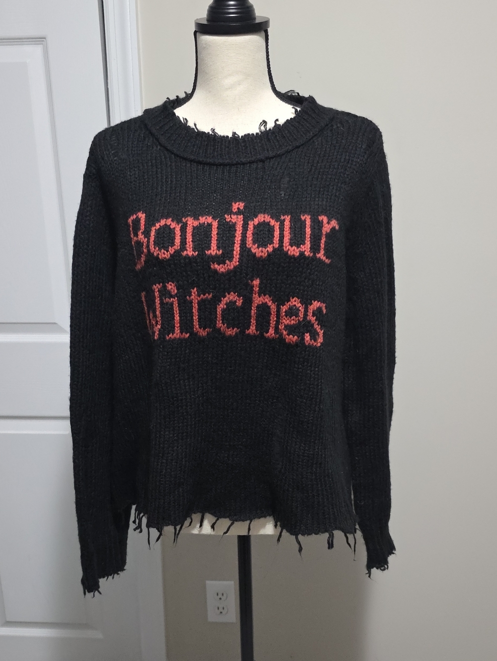 Wooden Ships Bonjour Witches Distressed Sweater Top S / M